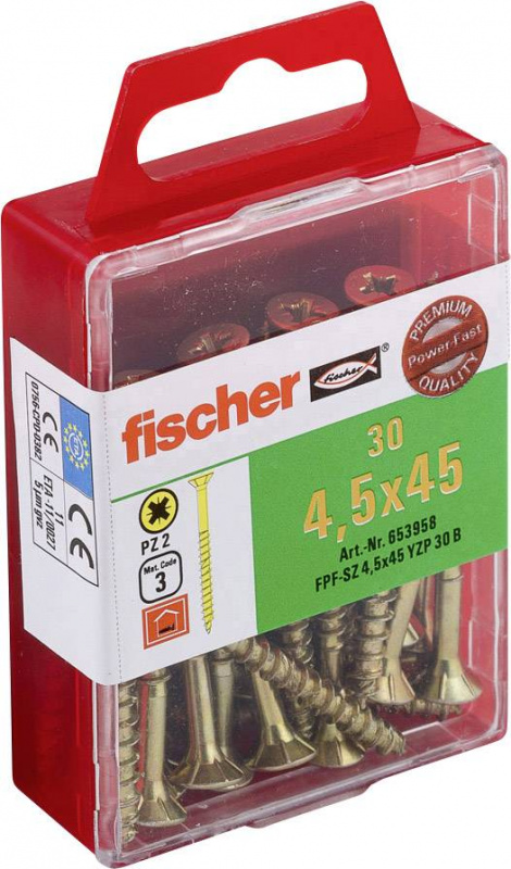 купить Fischer  653958 Senkkopfschrauben 4.5 mm 45 mm Kre