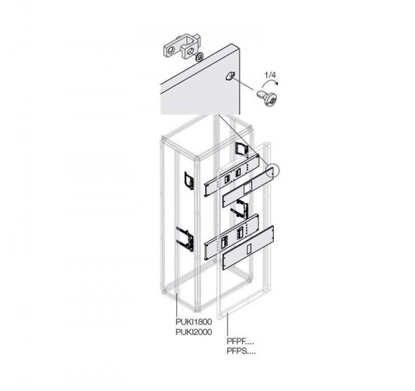 купить Комплект 2хT5 3/4P PLUG блок. 400А W=600мм ABB 1STQ008449A0000