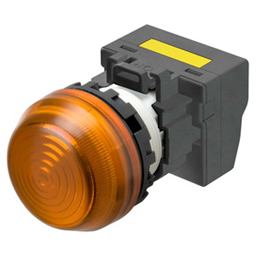 купить M22N-BG-TOA-OD-P Omron Indicator (Cylindrical 22-dia.), Cylindrical type (22/25 mm dia.), Plastic semi-spherical, Lighted, LED, Orange, 100 VAC, Push-In Plus Terminal Block, IP66