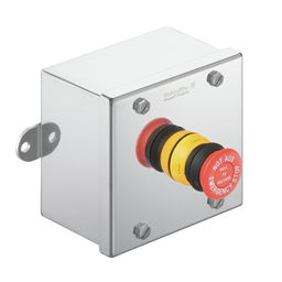 купить 1537240000 Weidmueller Atex metal enclosure assembled / Klippon Control Station (control and signalling device), Control / signalling device, KLIPPON STB 1 SS,  Stainless steel 1.4404 (316L), EMERGENCY-STOP pushbutton with yellow, contrasting label, 2 NC 