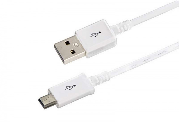 купить Кабель USB mini USB длинный штекер 1м бел. Rexant 18-4401