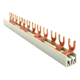 купить 546176 General Electric Insulated fork type busbar 16mm? 3-phase 57x1P or 19x3P - length 1m - forks on the middle