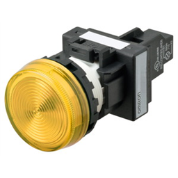 купить M22N-BN-TYA-YA Omron Indicator (Cylindrical 22-dia.), Cylindrical type (22/25 mm dia.), Plastic flat, Lighted, LED, Yellow, 6 VAC/VDC, Screw terminal (M3.5), IP66