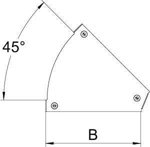 купить Крышка угловой секции 45град. 100мм DFBM 45 100 V4A OBO 7138450