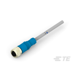 купить T4151320503-003 TE Connectivity M12  Cable Assembly Single Ended Female Straight / 1500 mm PUR Cable, 3 wire / UNShielded