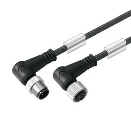 купить 1061930500 Weidmueller Sensor-actuator Cable (assembled) / Sensor-actuator Cable (assembled), Connecting line, M12 / M12, No. of poles: 5, Cable length: 5 m, pin, 90° - socket 90°