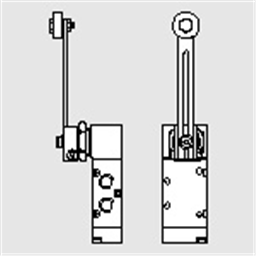 купить 7001000910 Metal Work 70 series valve mechanical couplings 1/8" 3/2 roller lever with mechanical spring