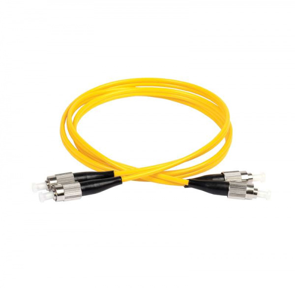 купить Патч-корд оптический коммутационный соединительный для одномодового кабеля (SM); 9/125 (OS2); FC/UPC-FC/UPC; двойного исполнения (Duplex); LSZH (дл.2м) ITK FPC09-FCU-FCU-C2L-2M
