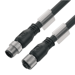 купить 1279460500 Weidmueller Sensor-actuator Cable (assembled) / Sensor-actuator Cable (assembled), Connecting line, M12 / M12, No. of poles: 8, Cable length: 5 m, pin, straight - socket, straight
