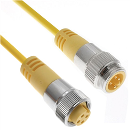 купить MINE-6MFPX-2M Mencom PVC Cable - 18 AWG - 300 V - 5.5A / 6 Poles Male with Male Thread to Female Extension Straight Plug 6.6 ft