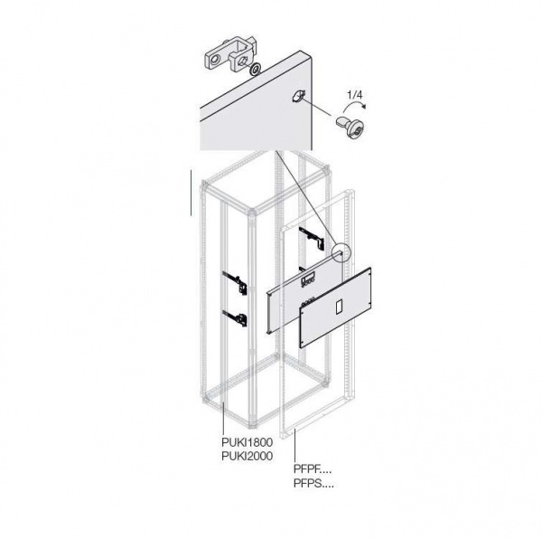 купить Комплект верт. XT2 4P выкат. +RCD W=600мм ABB 1STQ007944A0000