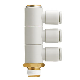 купить KQ2VT11-36AS SMC KQ2VT, One-touch Fitting White Color - Triple Universal Male Elbow
