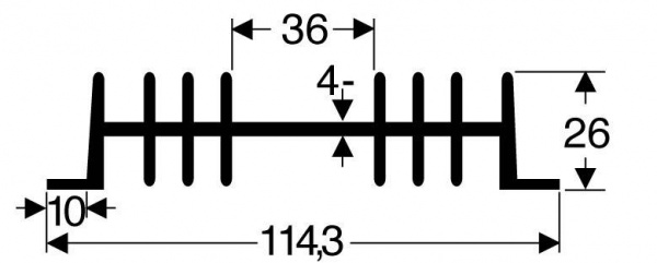 купить Fischer Elektronik SK 01 100 SA Kuehlkoerper 2 K/W (