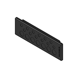 купить 50524 Icotek KEL-DP 24|19 B bk / Cable entry plate, pluggable, for wall thickness 2.8 - 4 mm, IP64