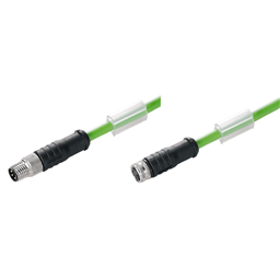 купить 1296770030 Weidmueller Copper data cable (Assembled) / Copper data cable (Assembled), Connecting line, No. of poles: 4, Cable length: 0.3 m, pin, straight - socket, straight