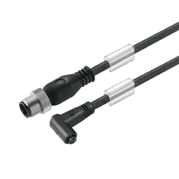 купить 9457570250 Weidmueller Sensor-actuator Cable (assembled) / Sensor-actuator Cable (assembled), Connecting line, M12 / M8, No. of poles: 3, Cable length: 2.5 m, pin, straight - socket, 90°