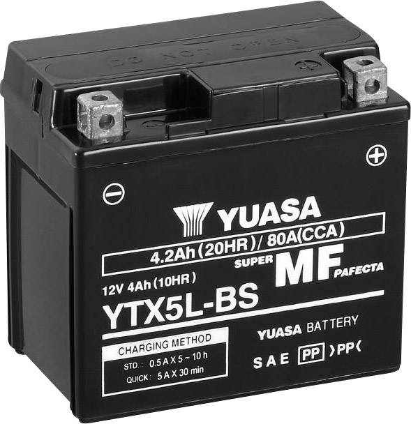 купить Yuasa YTX5L-BS Motorradbatterie 12 V 4 Ah  Passend