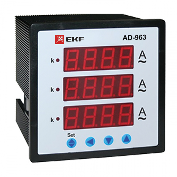 купить Амперметр цифровой AD-963 на панель 96х96 трехфазный EKF ad-963