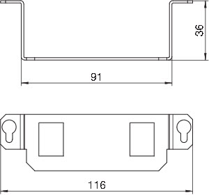 купить Пластина монтажная для лючка GE2V тип A сталь MTGE2 2A OBO 7407846