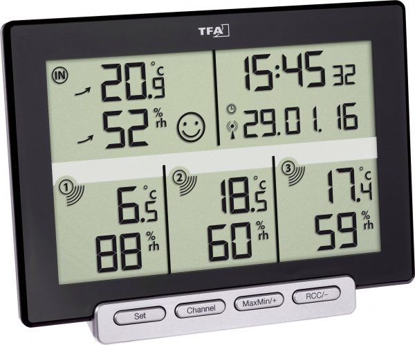 купить TFA Multi-Sens Funk-Thermo-/Hygrometer Schwarz