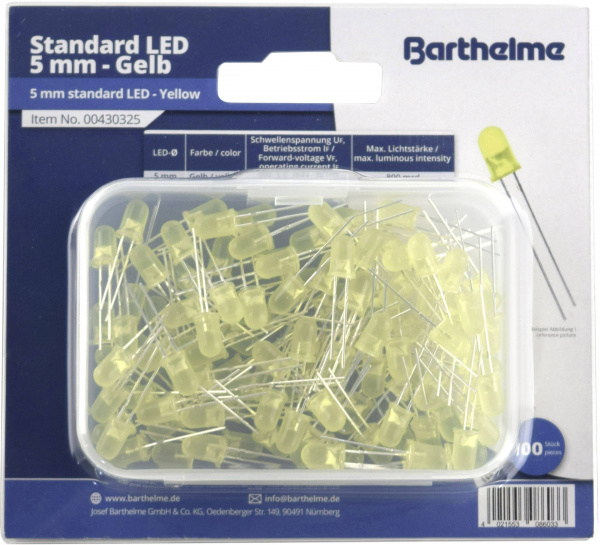 купить Barthelme  LED-Sortiment  Gelb Rund 5 mm 800 mcd 3