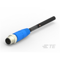 купить T4161110008-007 TE Connectivity M12  Cable Assembly Single Ended Male Straight / 10000 mm PVC Cable, 8 wire / Shielded