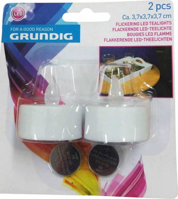 купить Grundig  06176 LED-Teelicht 2er Set  LED   Warm-We