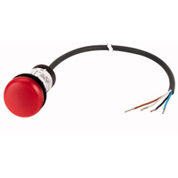 купить 185146 Eaton Indicator light, classic, flat, red, 24 V AC/DC, cable (black) with non-terminated end, 4 pole, 3.5 m