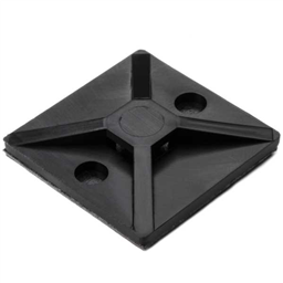 купить 151-00646 HellermannTyton Adhesive Base, 1.12'' x 1.12", .18" Max Tie Width, .18'' Hole Dia, PA66UV, Black, 500/pkg