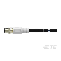 купить T4061110004-004 TE Connectivity M8  Cable Assembly Single Ended Male Straight / 3000 mm PVC Cable, 4 wire / Shielded