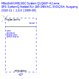 купить Q61P-A2 Mitsubishi PLC Q Series Power supply 200-240VAC input, 5VDC/6A output