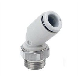 купить KQ2K10-01AS SMC KQ2K, One-touch Fitting White Color - 45° Male Elbow