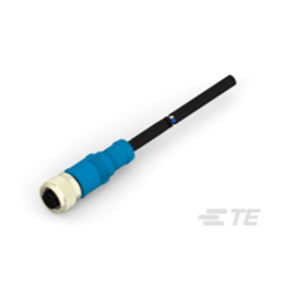 купить T4151310505-002 TE Connectivity M12  Cable Assembly Single Ended Female Straight / 1000 mm PVC Cable, 5 wire / UNShielded