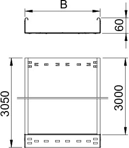 купить Лоток листовой неперфорированный 600х60 L3050 сталь 1.5мм SKSMU 660 FS OBO 6059700