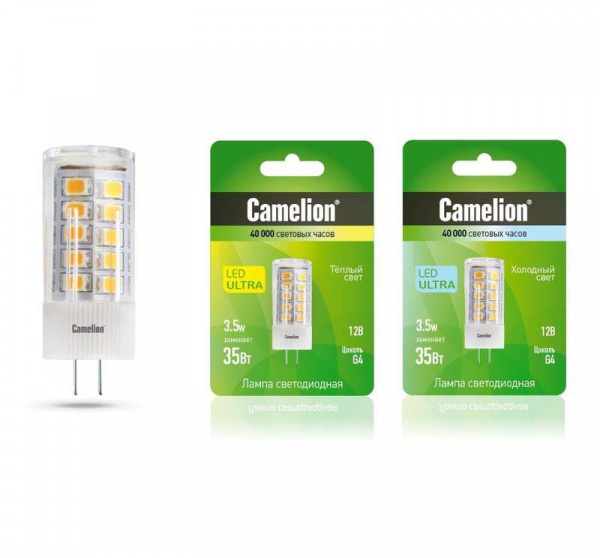 купить Лампа светодиодная LED3.5-JC/830/G4 3.5Вт 12В AC/DC Camelion 12665
