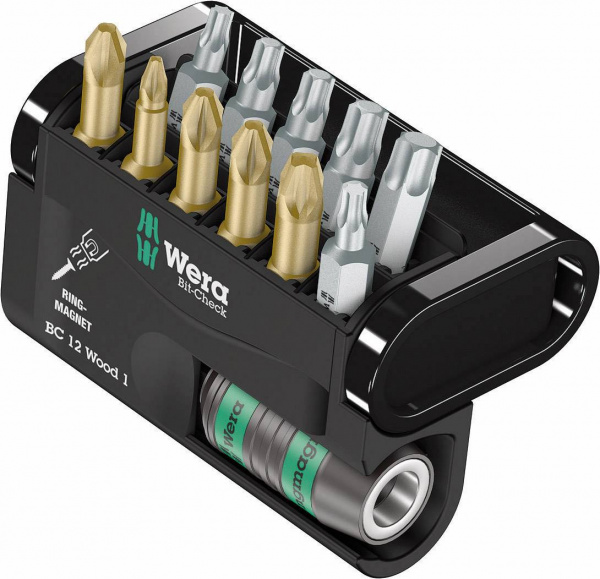 купить Wera Bit-Check 12 Wood 1 05057423001 Bit-Set 12tei