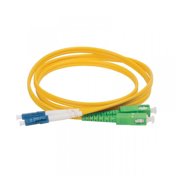 купить Патч-корд оптический коммутационный переходной для одномодового кабеля (SM); 9/125 (OS2); SC/APC-LC/APC (Duplex) (дл.5м) ITK FPC09-SCA-LCA-C2L-5M