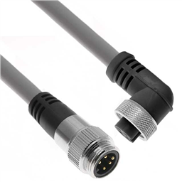 купить MINDT-5MFRP-4M Mencom PVC Cable - 15/18 AWG - 300 V - 8A / 5 Poles Male Straight to Female Right Angle Plug 4 m