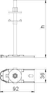 купить Опора регулируемая для канала IBK H=190мм IBNEV 190 OBO 7399926