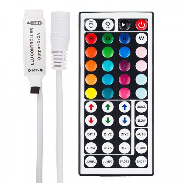 купить Контроллер LED мини ИК(IR) 72/144Вт 44 кнопки 12В/24В Neon-Night 143-106-5