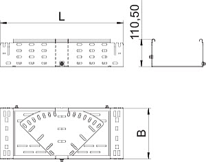 купить Угол для лотка регулируемый 500х110 RBMV 150 FT OBO 6040710