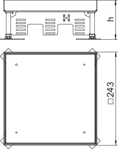 купить Рамка кассетная RKN2 ном. размер 9 243х243мм VS 25 сталь OBO 7409046