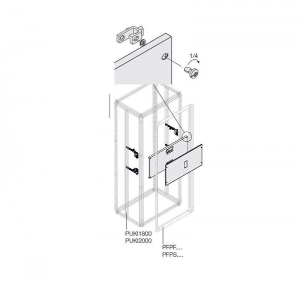 купить Комплект верт. 4 XT4 3P FIX W=800мм ABB 1STQ007963A0000