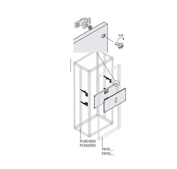 купить Комплект верт. XT3 3-4P PLUG мотор. W=600мм ABB 1STQ007953A0000