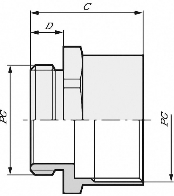 купить Kabelverschraubung Verlaengerung  PG29 PG29  Polyet