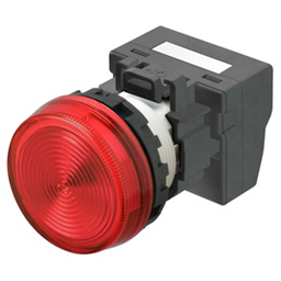 купить M22N-BN-TRA-RA-P Omron Indicator (Cylindrical 22-dia.), Cylindrical type (22/25 mm dia.), Plastic flat, Lighted, LED, Red, 6 VAC/VDC, Push-In Plus Terminal Block, IP66