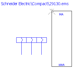 купить 29130 Schneider Electric trip unit - MA  100 A 4 poles 3d / NS100