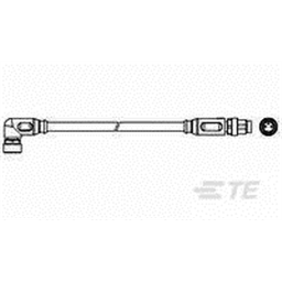 купить 2-2273124-5 TE Connectivity M8 to M8 Cable Assembly Double-Ended Female Right Angle To Straight Male / 2000 mm PUR,PVC Cable, 3 wire / Unshielded