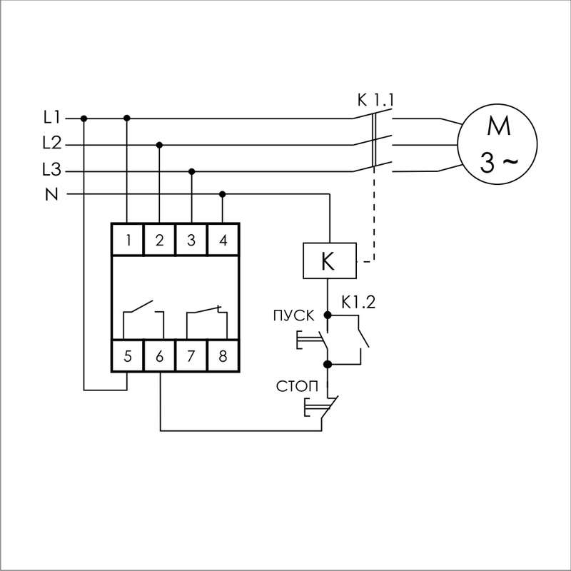 купить Реле контроля фаз 3-х фазное 160-260В CZF-BT F&F EA04.001.004