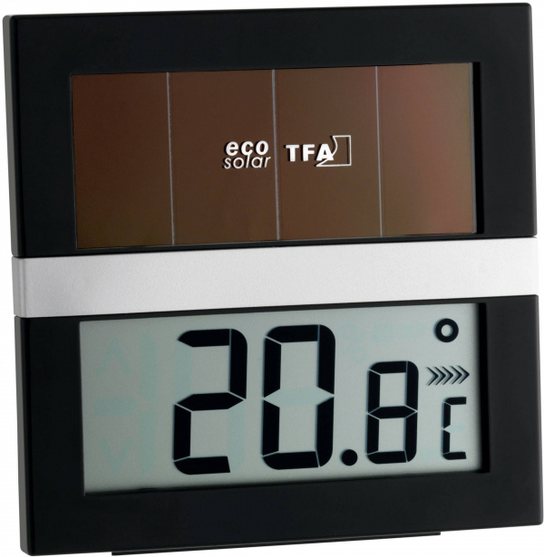 купить TFA Eco Solar Solar Thermo-/Hygrometer Schwarz-Sil